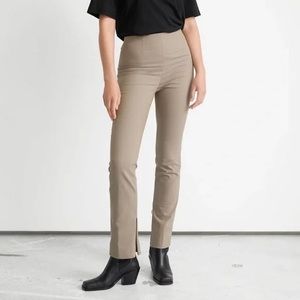 NWT & Other Stories Slim Zip Cuff Trousers in Mole US size 6